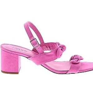 J. Crew Pink Sandals with Block Heel and Slingback